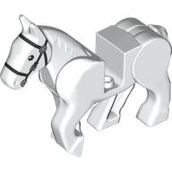[ 10509 h8c#001p ] 馬 ホース ( 後足可動タイプ ) [ 010509 ] ( 白 ホワイト White )