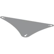 [ 108776 2v#001 ] 14x11+1/2 帆船 セイル 帆布 [ エンド 三角布 ] ( 白 ホワイト White )