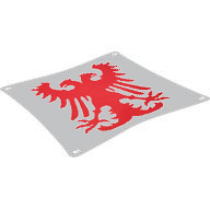 [ 108774 2v#001p ] 24x20 帆船 セイル 帆布 [ メイン Red Durmstrang 双頭の鷲 ] ( 白 ホワイト White )