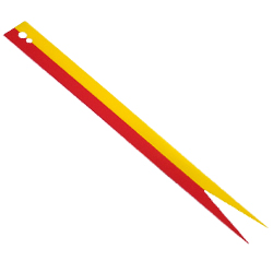 [ 108721pb01 2v#021p #024p ] 旗 フラッグ 吹流し ウインドソック ( 赤 Red x 黄色 Yellow)