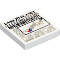 [ 3068pb1290 5t#001p ] 2x2 タイル [ DAIIRY PLANET 新聞 スーパーマン ] [ 3068 ] ( 白 ホワイト White )