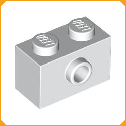 ◆[ 7133 2b# ] 1x2 片側中空１スタッド付きブロック [ 007133 086876d ]