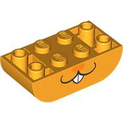 [ 106115 7s#191p ] 2x4 逆カーブ・スロープ [ 齧歯類 ] [ 2s# 5s# &rarr; 5174 7132 ]  (  明橙 Bt-Lt-Orange )