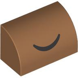 [ 106102 7s#312p ] 1x2 カーブ・スロープ [ にっこり 口 ウインク ] [ 7134 37352 2s# ]  ( ミディアム・ヌガー Md-Nougat )