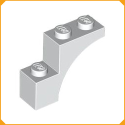 ◆[ 5850 4s# ] 1x3x2 ハーフ・アーチ [ 1/4円 ] [ 005850 &rarr; 88292 ]