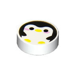 [ 98138pb162 5t#001p ] 1x1 ラウンド・タイル [ ペンギン ] [ 100797 35381 35380 ] ( 白 ホワイト White )