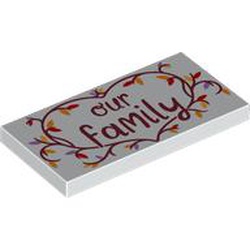 [ 107005 5t#001p ] 2x4 タイル [ Our Family ] [ 87079 ] ( 白 ホワイト White ) &fr