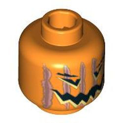 [ 087386 a9f#106p ] ミニフィグ・ヘッド [ パンプキン カボチャJack O'Lantern ] [ 28621 30011 ] ( 橙 オレンジ Orange) &hw