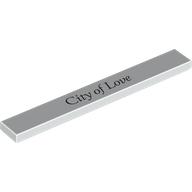 [ 114910 5t#001p ] 1x8 タイル [ City of Love ] ( 白 ホワイト White )