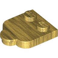 [ 5518 3t#297 ] 2x2-1x1 スタッド付き雲形タイル 2x3 [ 005518 ] ( パール金 Pl-Gold )