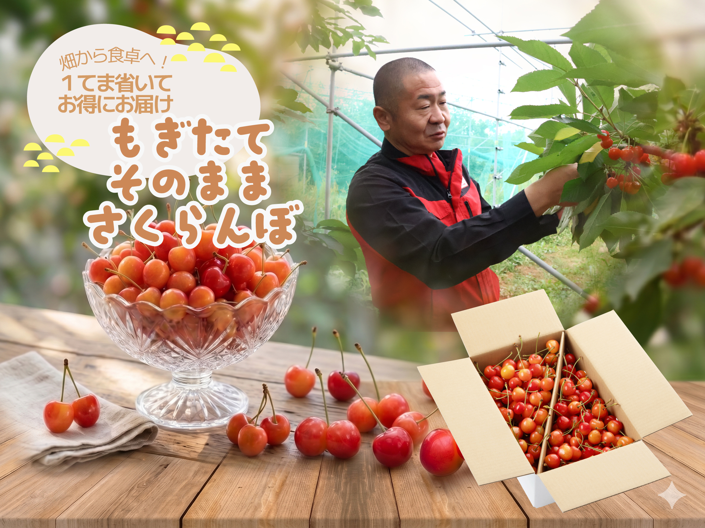 もぎたてそのままさくらんぼ