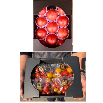 男気トマト1箱&男気トマトミニ1kg1箱セット