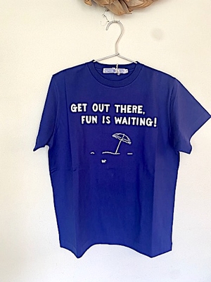 R&D.M.Co-  no.8189  GET OUT THERE T SHIRT   Blue  S.M.L  