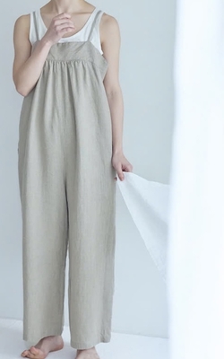 fog linen work LWC043-N ラナ サロペット ナチュラル