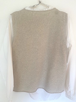 1dozen  ファインラムフェルトベスト  off white