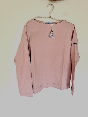 R&D.M.Co-  no.8427  cut & sew  BOAT NECK SHIRT pink