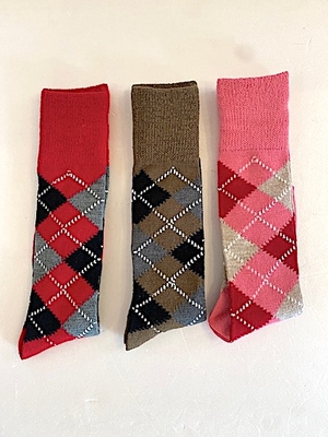 R&D.M.Co-  no.8441  ARGYLE  SOCKS     