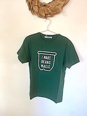 R&D.M.Co-  no.7591  MEN'S  BEANS MAGIC  TEE  green  L size