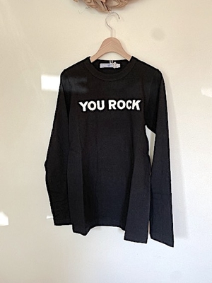R&D.M.Co-  no.7628  YOU ROCK  L?T   TEE   black  M size