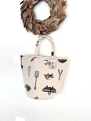 R&D.M.Co-  no.7643  G.G.T   MARCHE BAG(TALL)  Natural+black