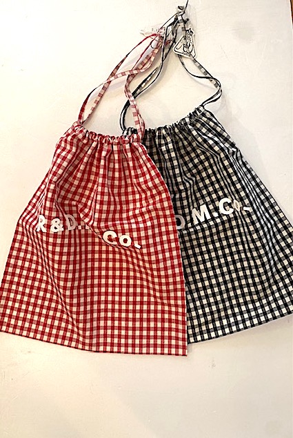R&D.M.o-☆GINGHAM CHECK DRAWSTRING BAG(L) R&D.M(オールドマンズテーラー) GINGHAM CHECK DRAWSTRING BAG