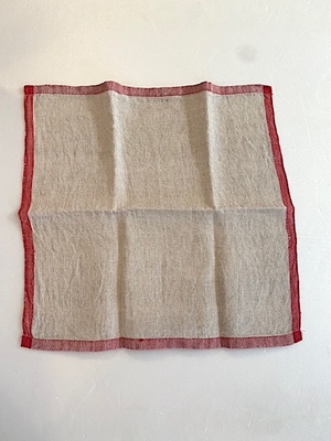 ALDIN  no.3-176  ガーゼクロス   beige+red