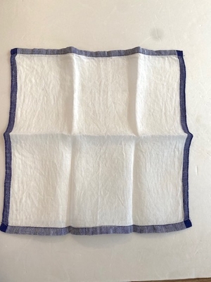ALDIN  no.3-176  ガーゼクロス   white+blue
