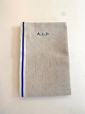 ALDIN  no.1-001  片耳トルション   beige+blue
