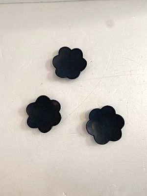 石原ゆきえ  花形豆皿  黒マット