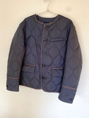 OLDMAN'S TAILOR  OMT  M1139  QUILTING NOCOLAR JKT  34size  navy  