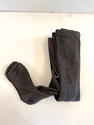 R&D.M.Co-  no1835  WOOL RIB TIGHTS  Brown