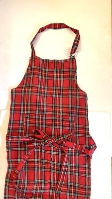R&D.M.Co-  no,6038  TARTAN CHECK APRON  Royal stewart