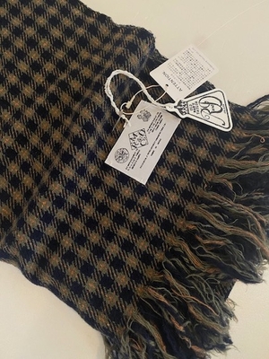 R&D.M.Co-  no.7849  CHECK MUFFLER  khaki brown