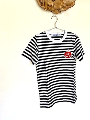 R&D.M.Co-  no.8036  G.B  H/T SHIRT W/APPLE PATCH  赤ワッペン  ladies L