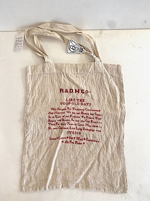 R&D.M.Co-  no.8006  GOOD OLD CROSS SITTCH  BAG   Antique white+Red