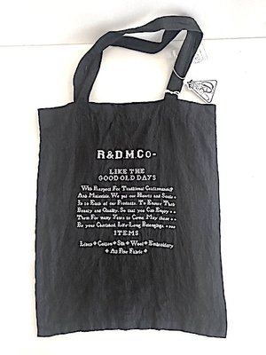R&D.M.Co-  no.8006  GOOD OLD CROSS SITTCH  BAG   Black + white