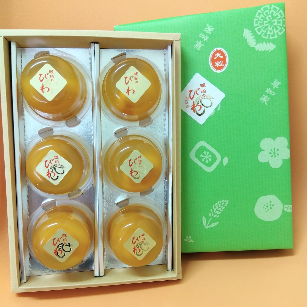 大粒長崎びわゼリー6個入 | 九州銘菓オンラインストア