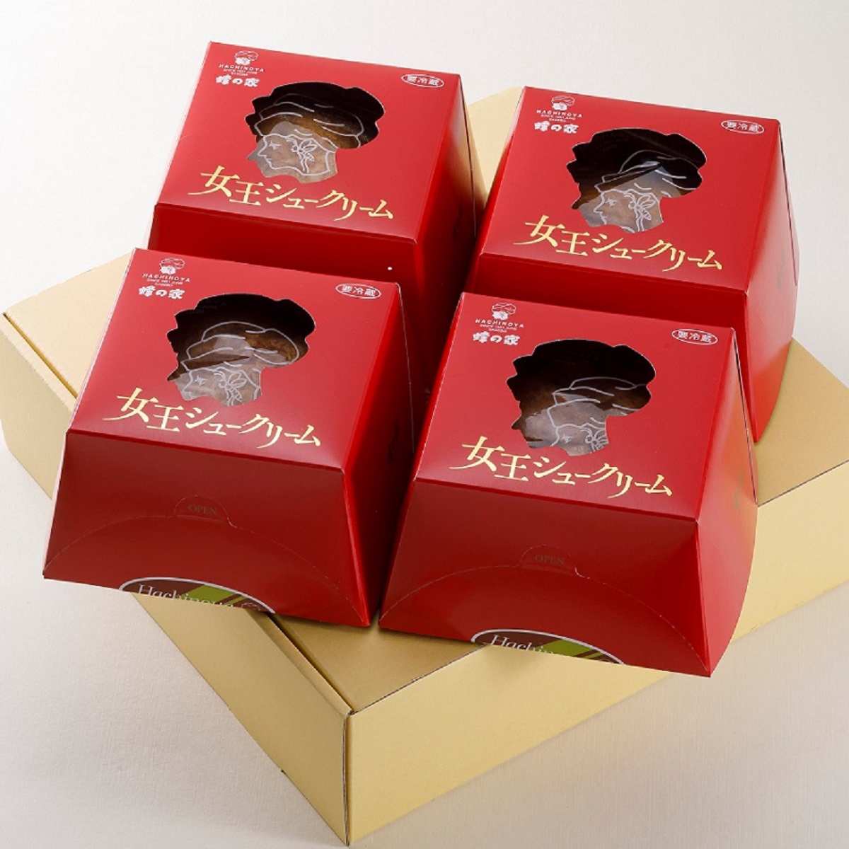 蜂の家 女王シュークリーム4個入【冷蔵】 九州銘菓オンラインストア