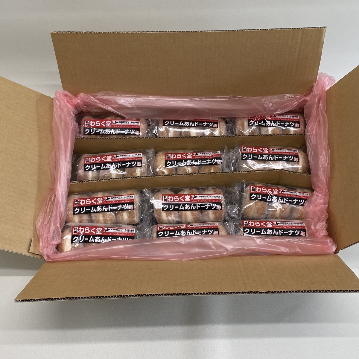 クリームあんドーナツ3個入×12コ ×1ケース | わらく堂らくうるショップ
