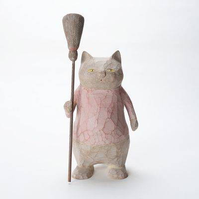 木彫「ひとやすみ」　山田太志