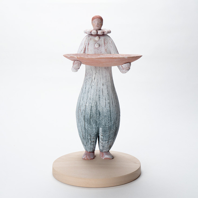 木彫「風をいただく」　井崎正治