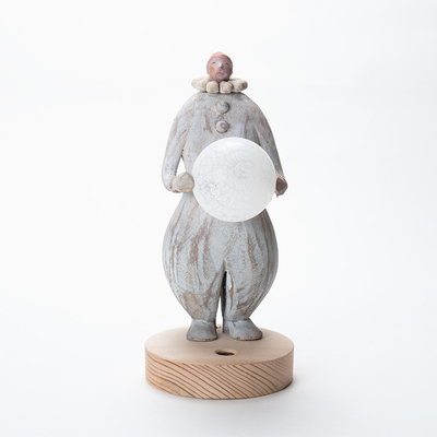 木彫「私のあかり」　井崎正治