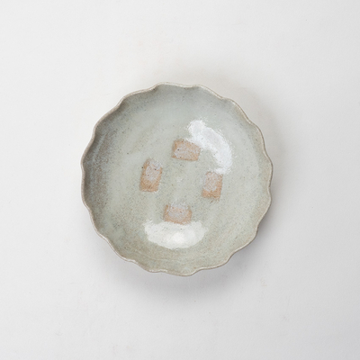 7-5.斑唐津波縁四寸皿