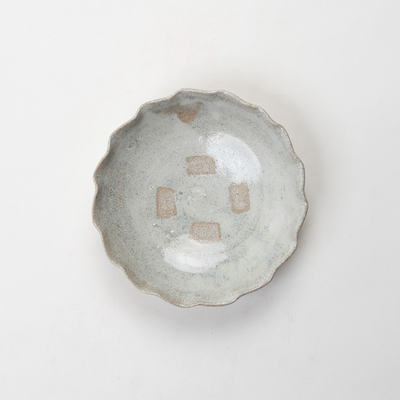 7-6.斑唐津波縁四寸皿