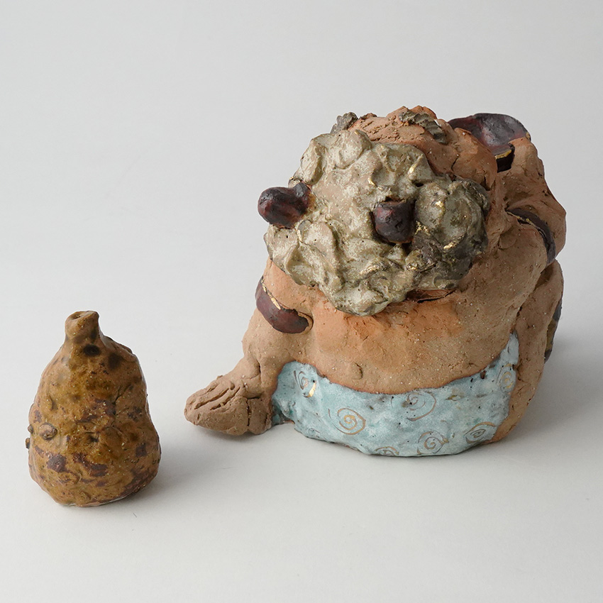 ささきようこ　陶人形　酒呑童子 酒呑童子「酔って候」ささきようこ | ギャラリー雲母