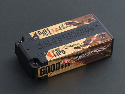SUNPADOW　7.6V / 6000mAh / 100C リポバッテリー（ショート）　限定3