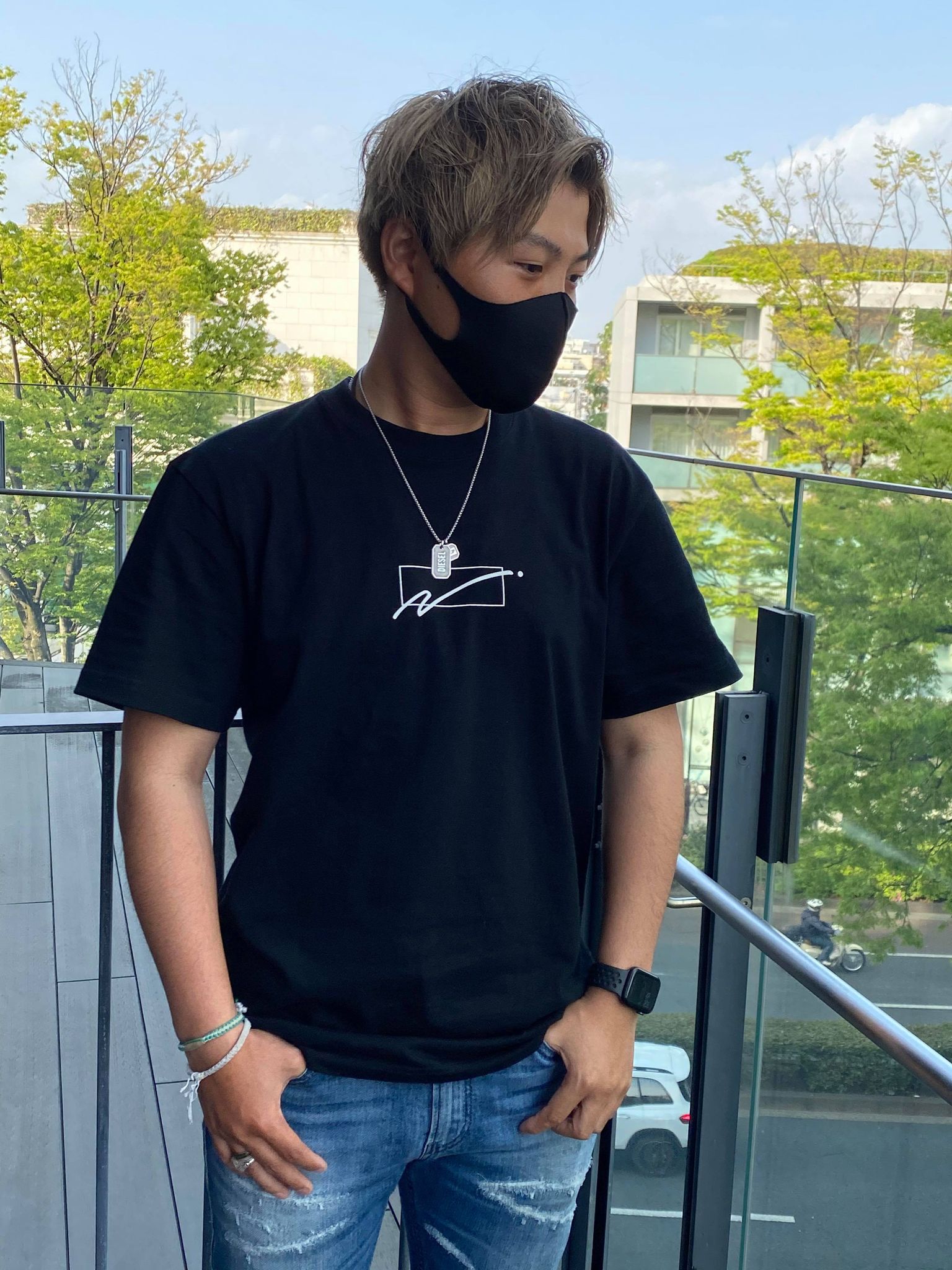 WC Naoto OCTE Tシャツ ブラック Lサイズ | Saku−Mart