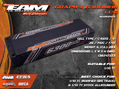 Graph-X 6300mAh Lipo 2S LCG