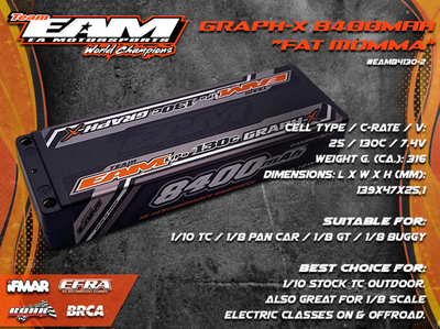 Graph-X 8400mAh Lipo 2S "Fat Momma"