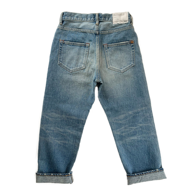 chimala｜セルビッチ デニム レギュラー丈 バギーカット パンツ